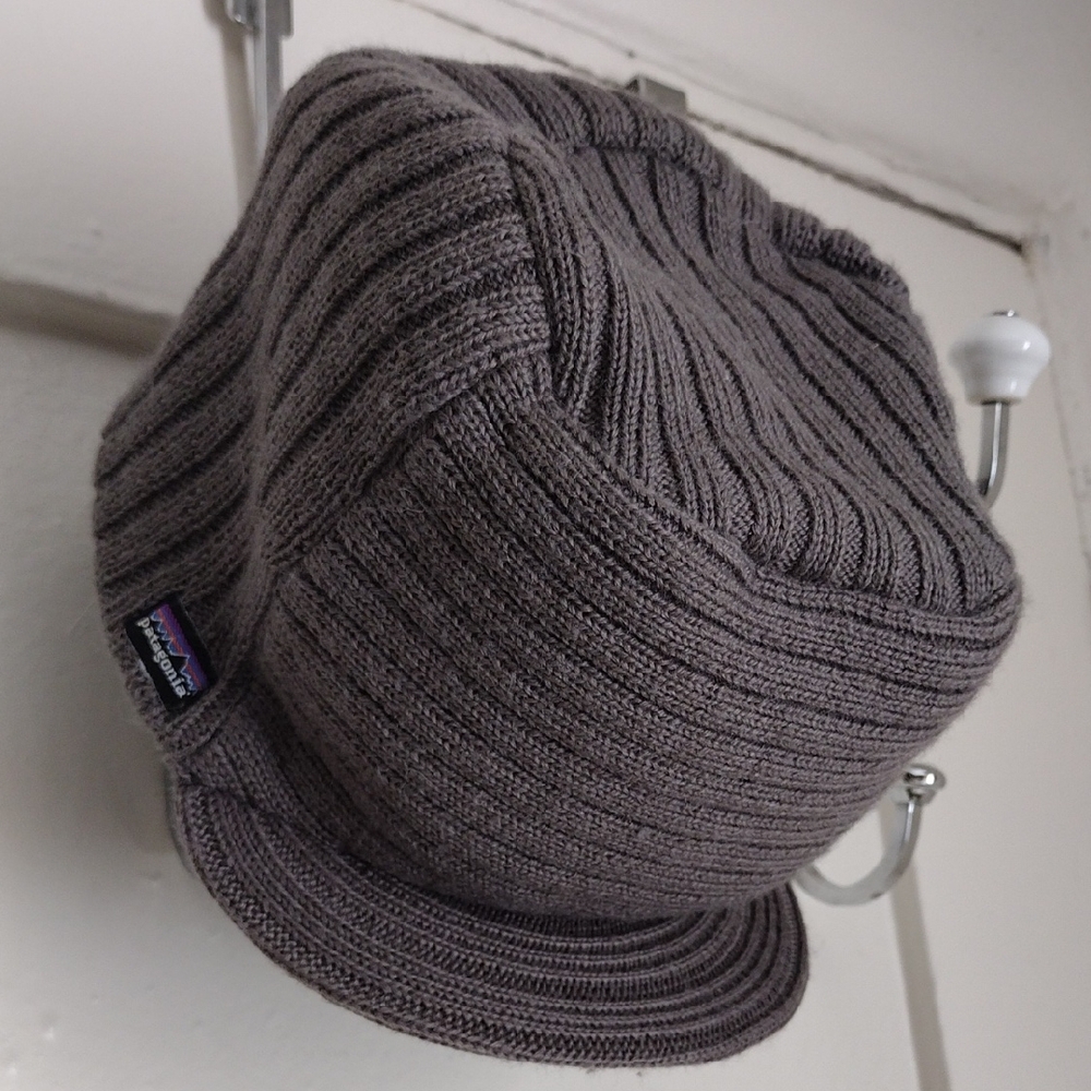 Patagonia Gray Ribbed Knit Cap